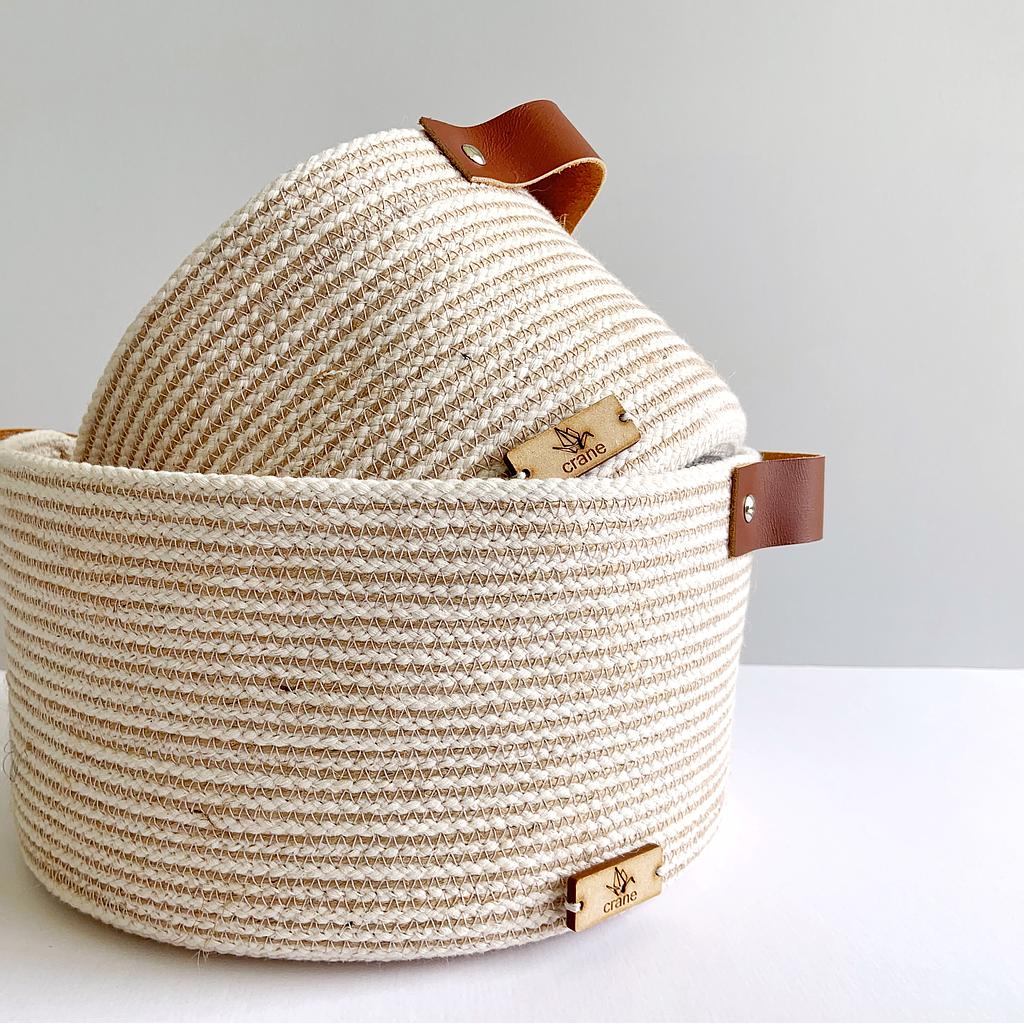 Striped Yute Cistell Small