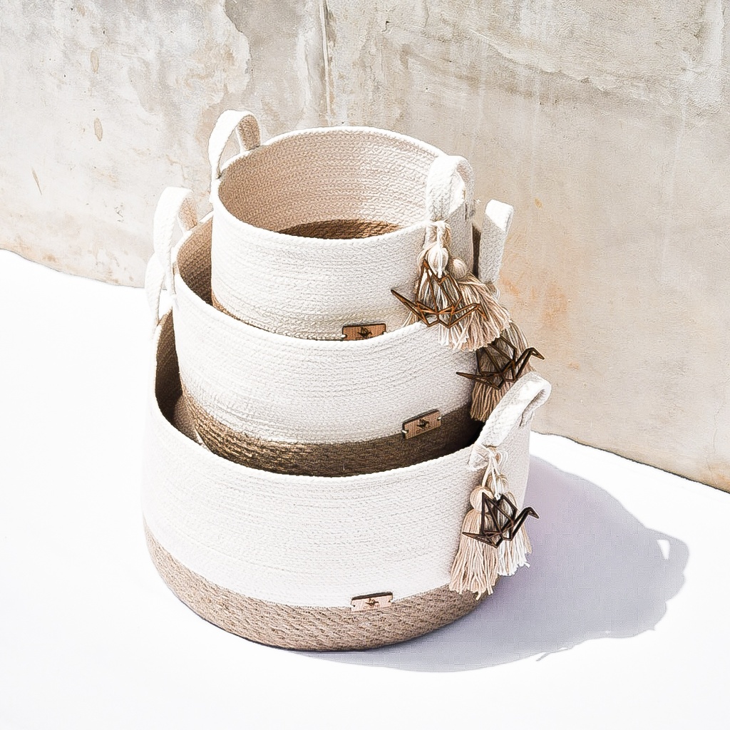 Cesta Grande Base de Yute 