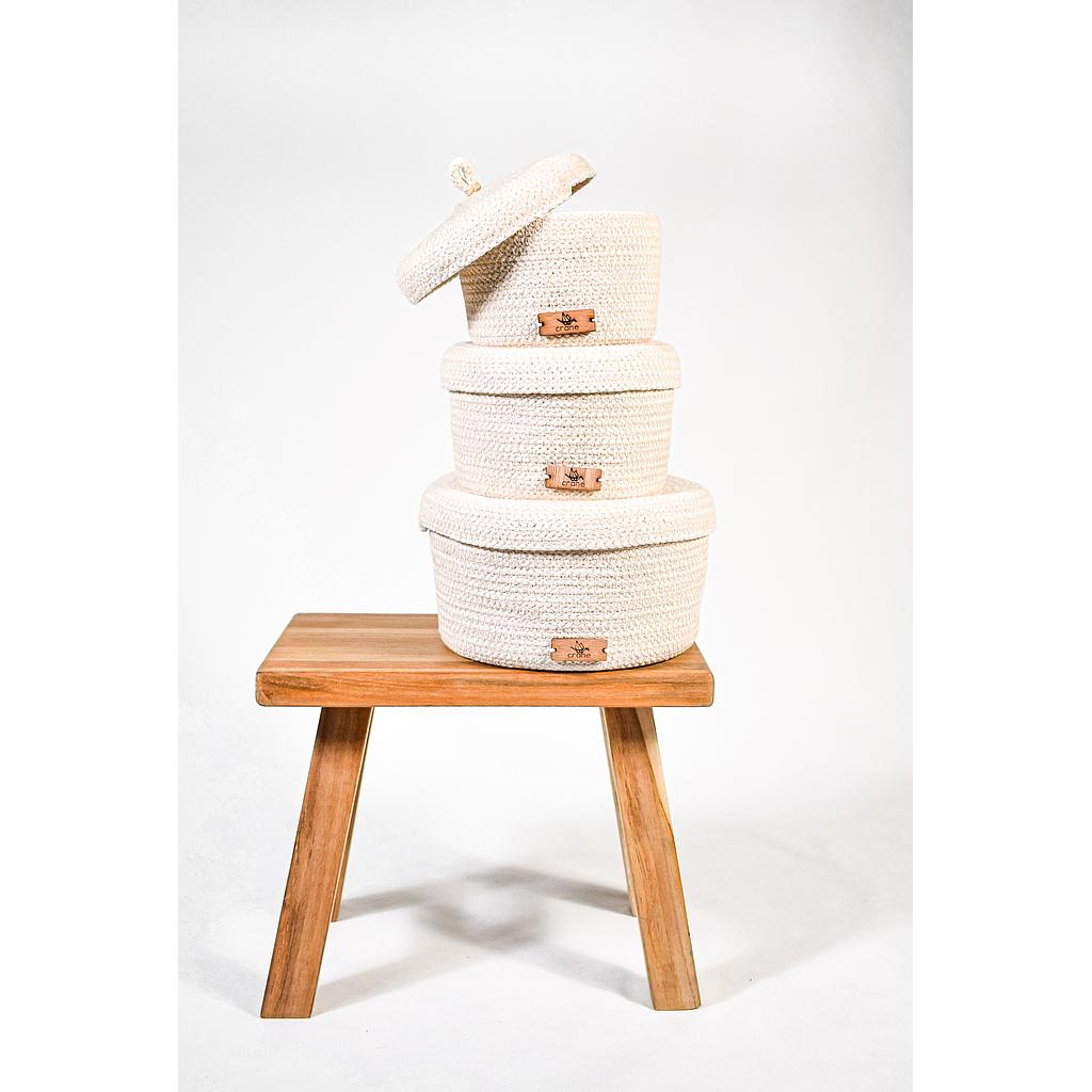 [T-72] Lidded Basket Small