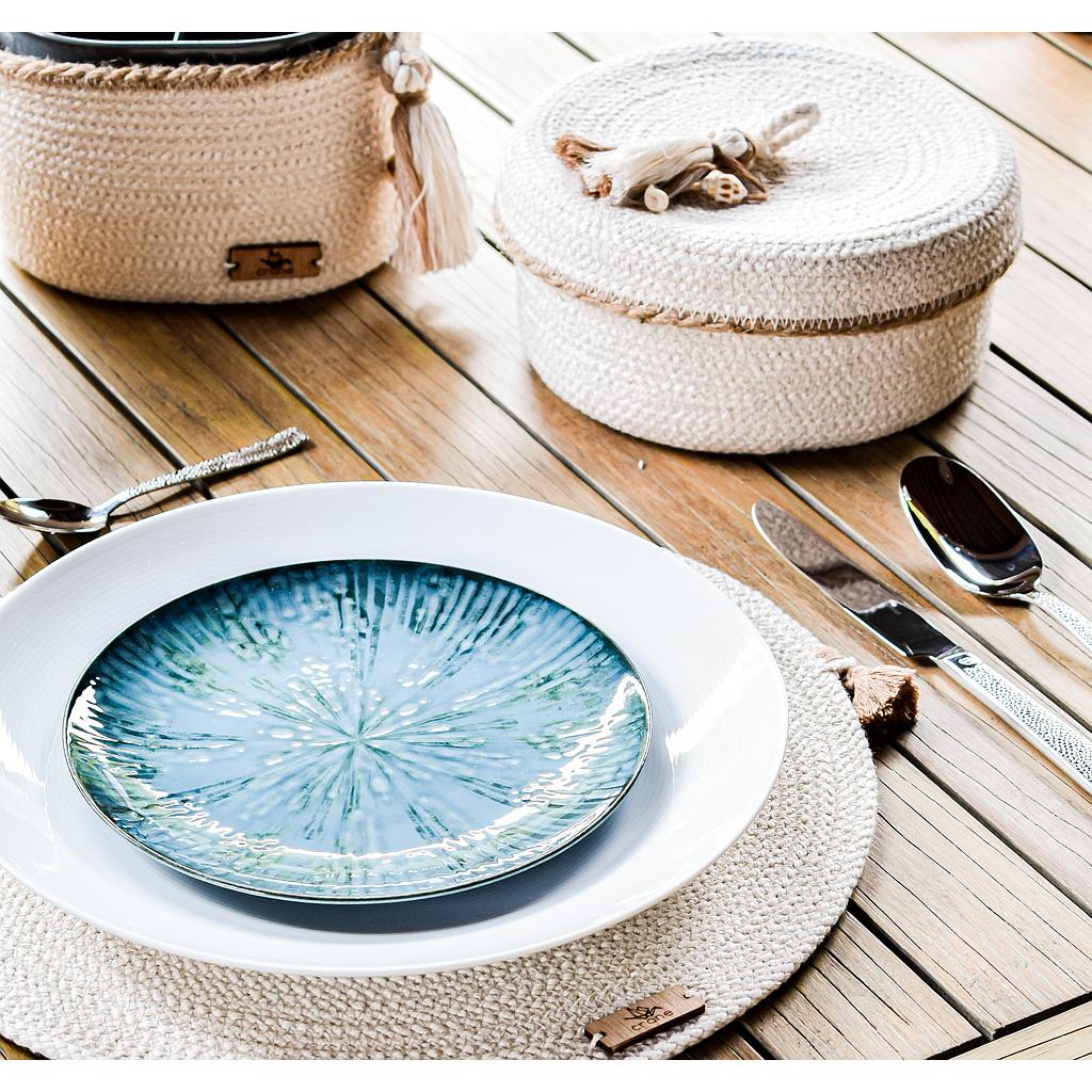 [T-74y] Lidded Yute Basket (tortillera)
