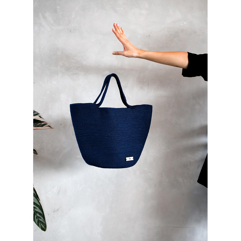 [H-27a] Flamenco Tote Blue