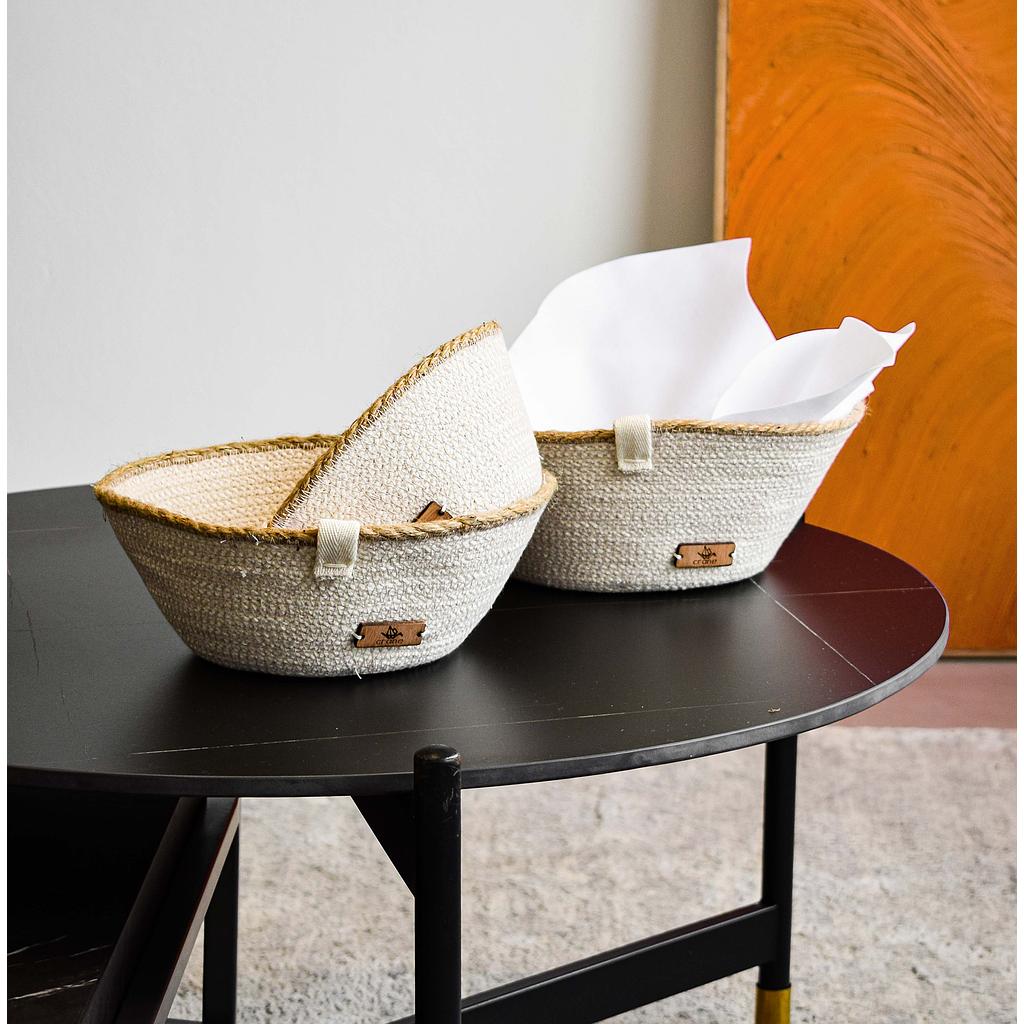 [M-06y] Bread Yute Basket Large