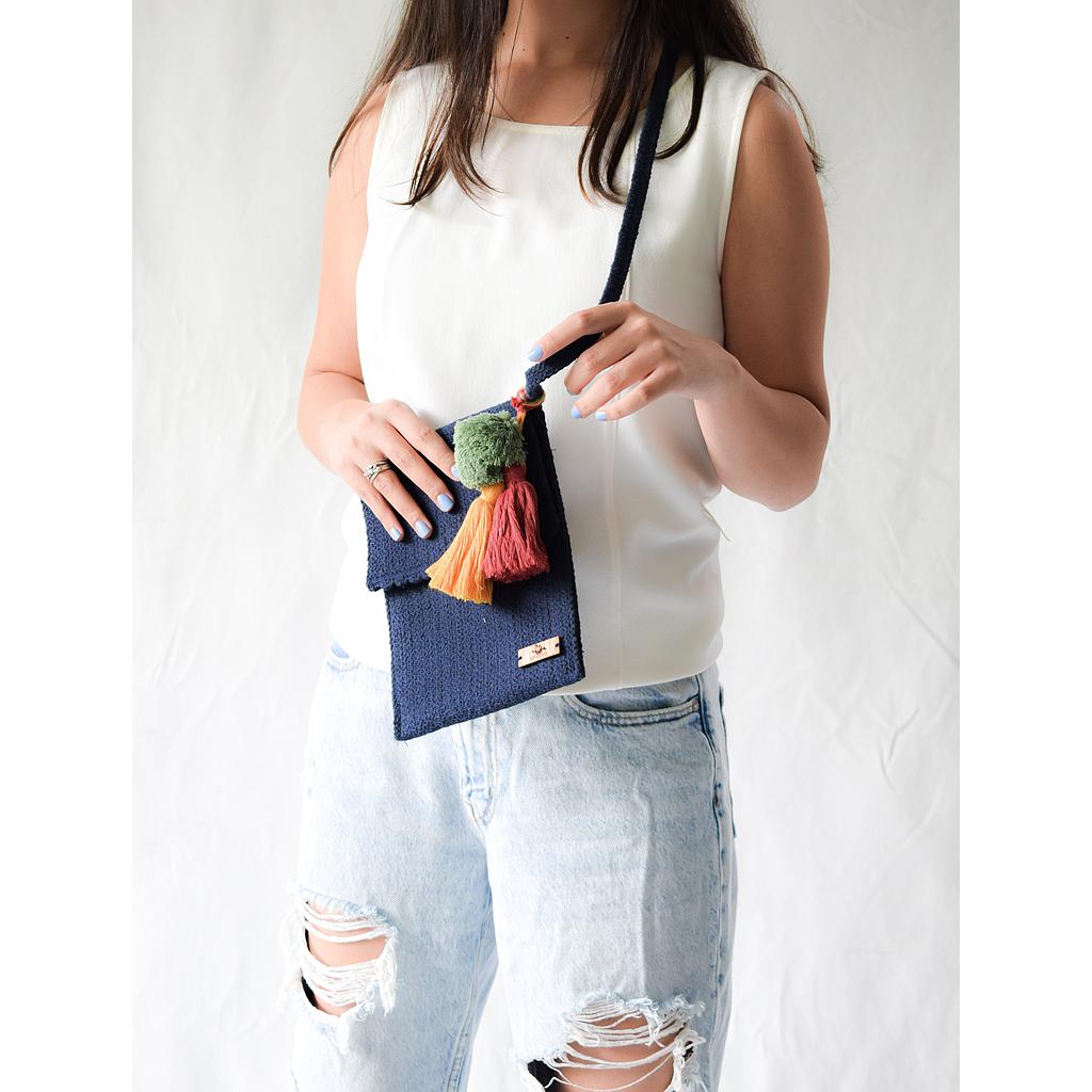 [H-42a] Travel Crossbody Blue Bag