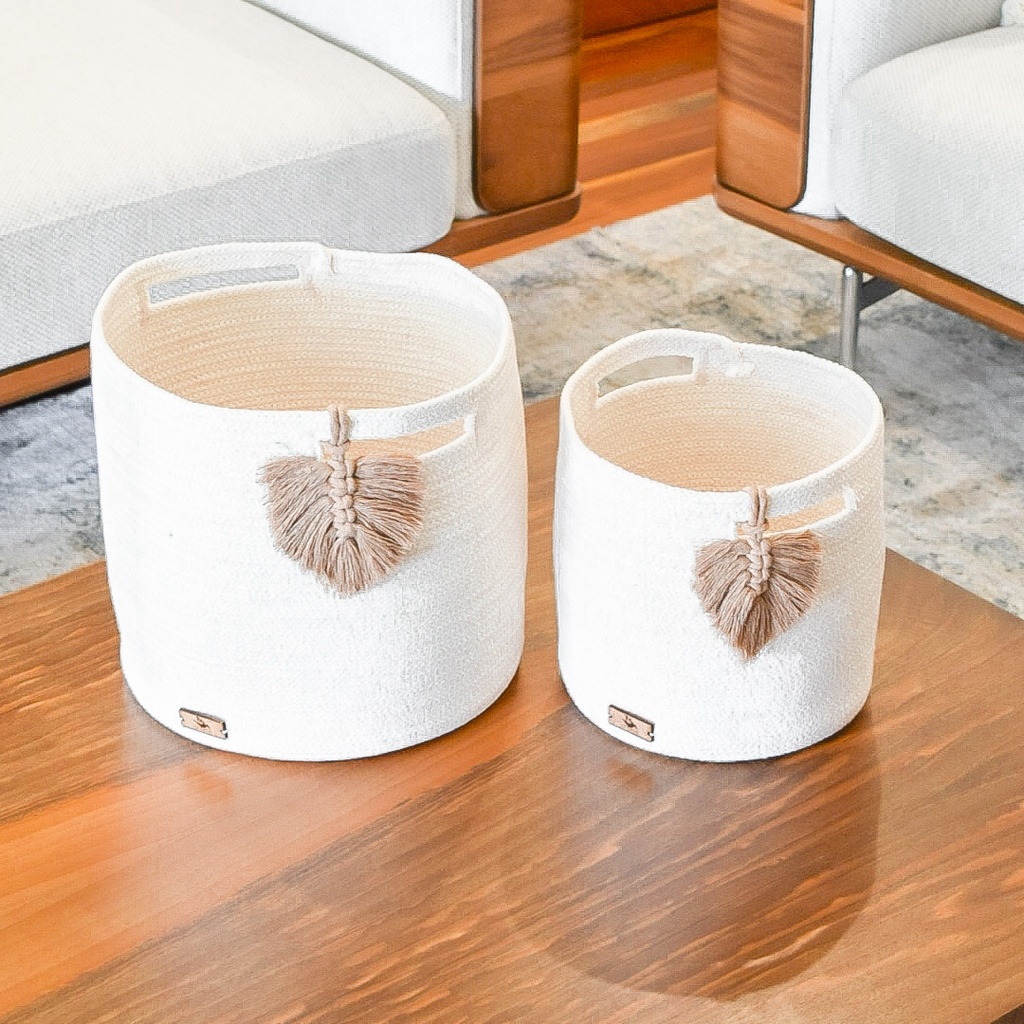[R-70l] Cistell Leaf Small D22xH22 cms